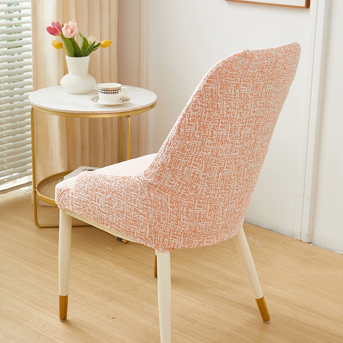 91家纺网 家纺一手货源 找家纺 丝绮鹿 2025新款竹节雪尼尔小扶手椅套 竹节雪尼尔-奶油橘