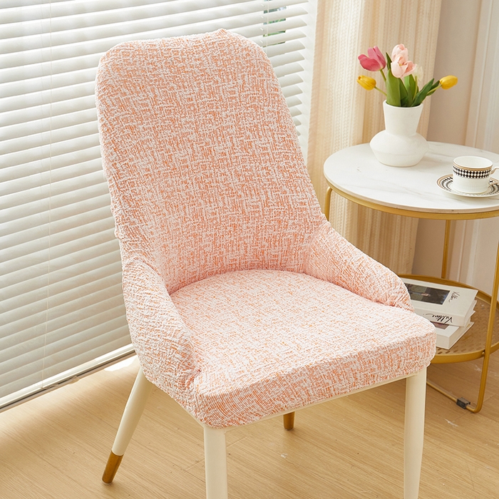 91家纺网 家纺一手货源 找家纺 丝绮鹿 2025新款竹节雪尼尔小扶手椅套 竹节雪尼尔-奶油橘