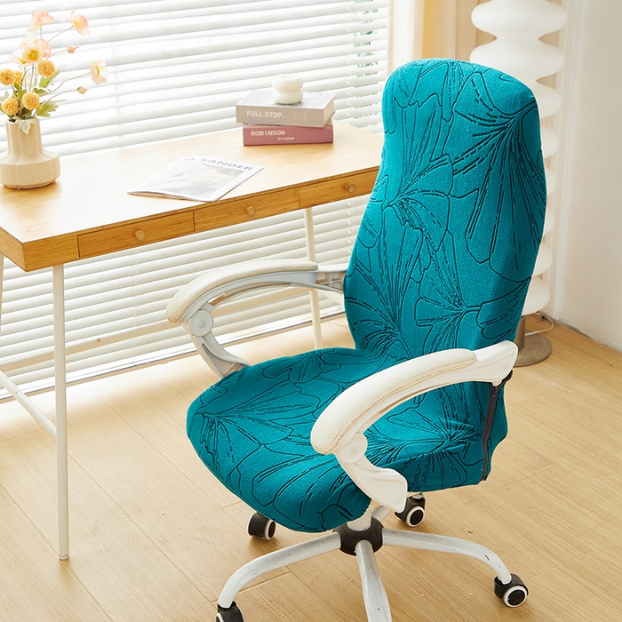 （总）丝绮鹿 2025新款银杏叶拉链款办公电脑椅套