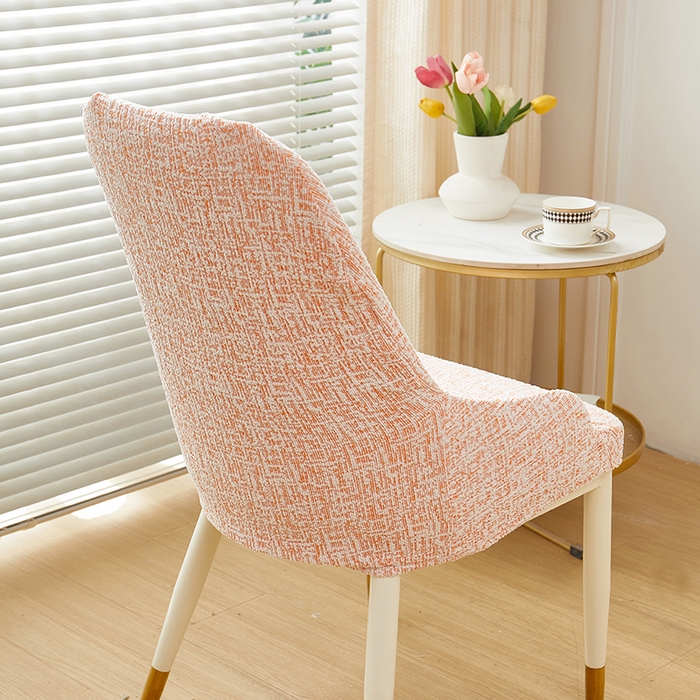 91家纺网 家纺一手货源 找家纺 丝绮鹿 2025新款竹节雪尼尔小扶手椅套 竹节雪尼尔-奶油橘