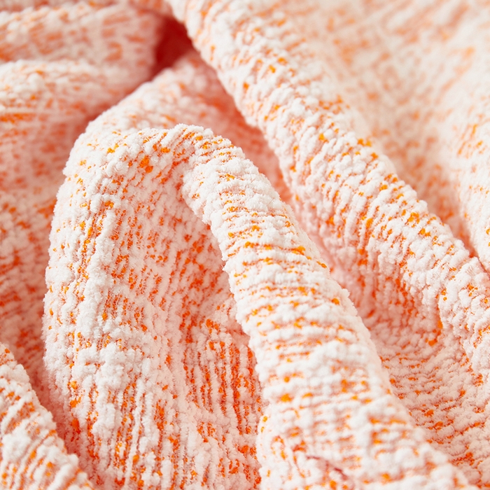 91家纺网 家纺一手货源 找家纺 丝绮鹿 2025新款竹节雪尼尔小扶手椅套 竹节雪尼尔-奶油橘