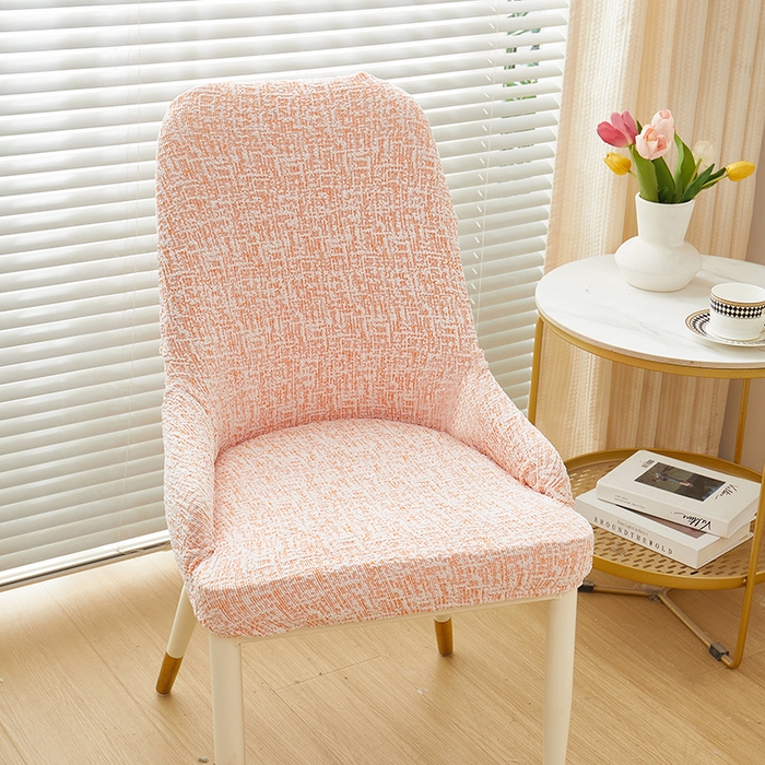 91家纺网 家纺一手货源 找家纺 丝绮鹿 2025新款竹节雪尼尔小扶手椅套 竹节雪尼尔-奶油橘