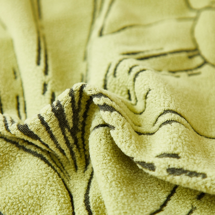 91家纺网 家纺一手货源 找家纺 丝绮鹿 2025新款银杏叶松紧款椅套 银杏叶-橄榄绿