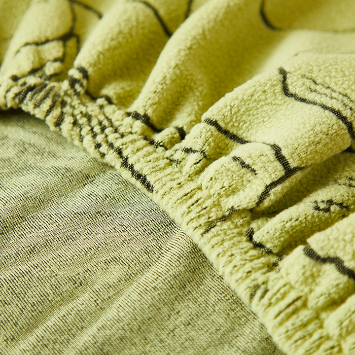 91家纺网 家纺一手货源 找家纺 丝绮鹿 2025新款银杏叶松紧款椅套 银杏叶-橄榄绿