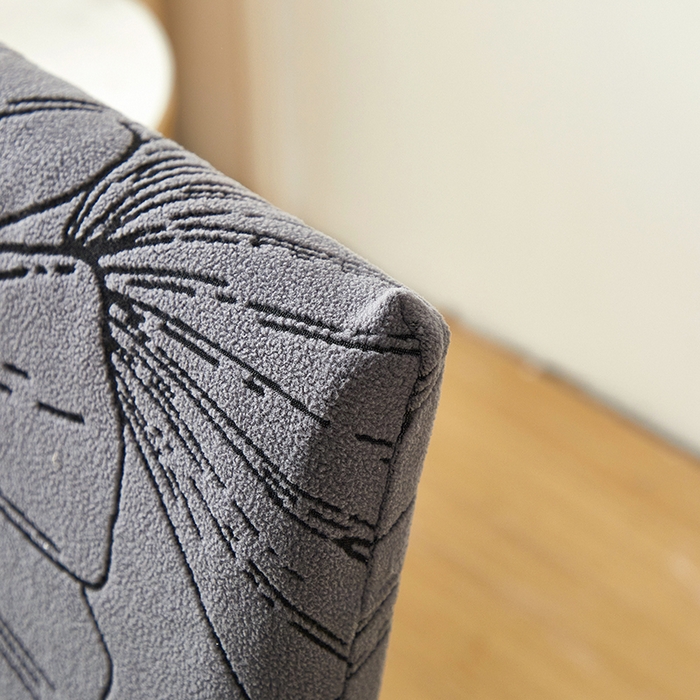 91家纺网 家纺一手货源 找家纺 丝绮鹿 2025新款银杏叶松紧款椅套 银杏叶-绅士灰