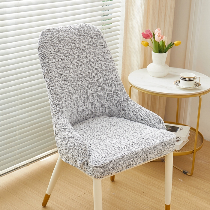 91家纺网 家纺一手货源 找家纺 丝绮鹿 2025新款竹节雪尼尔小扶手椅套 竹节雪尼尔-深中灰