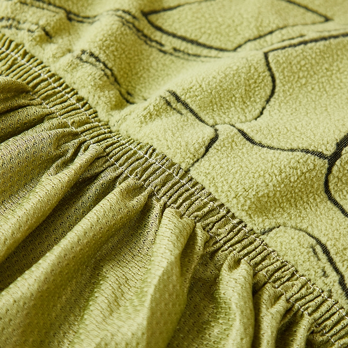 91家纺网 家纺一手货源 找家纺 丝绮鹿 2025新款银杏叶裙摆款椅套 银杏叶-橄榄绿