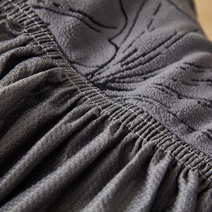 91家纺网 家纺一手货源 找家纺 丝绮鹿 2025新款银杏叶裙摆款椅套 银杏叶-绅士灰