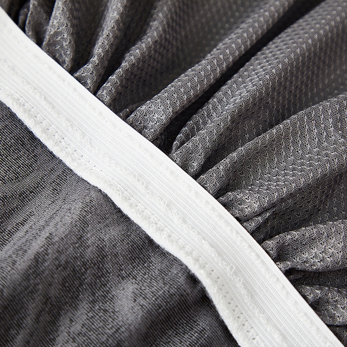 91家纺网 家纺一手货源 找家纺 丝绮鹿 2025新款银杏叶裙摆款椅套 银杏叶-绅士灰