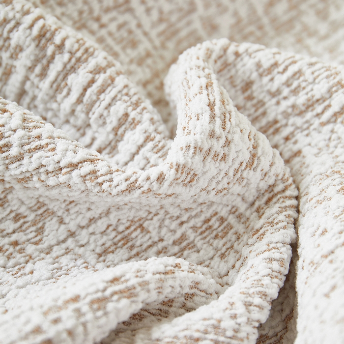 91家纺网 家纺一手货源 找家纺 丝绮鹿 2025新款竹节雪尼尔小扶手椅套 竹节雪尼尔-温柔咖