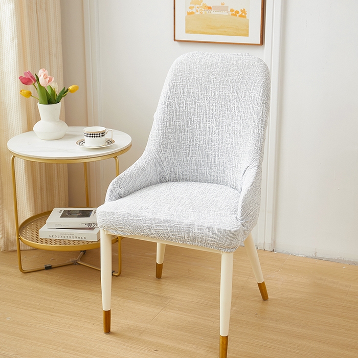 丝绮鹿 2025新款竹节雪尼尔小扶手椅套 竹节雪尼尔-月光浅灰