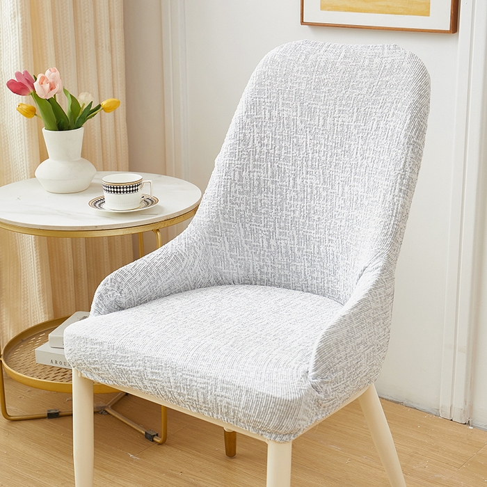 91家纺网 家纺一手货源 找家纺 丝绮鹿 2025新款竹节雪尼尔小扶手椅套 竹节雪尼尔-月光浅灰