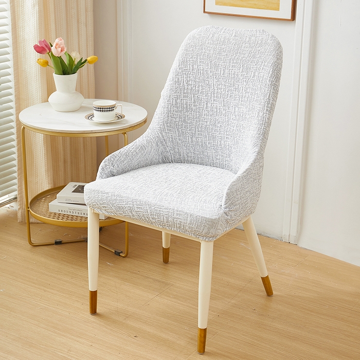 91家纺网 家纺一手货源 找家纺 丝绮鹿 2025新款竹节雪尼尔小扶手椅套 竹节雪尼尔-月光浅灰