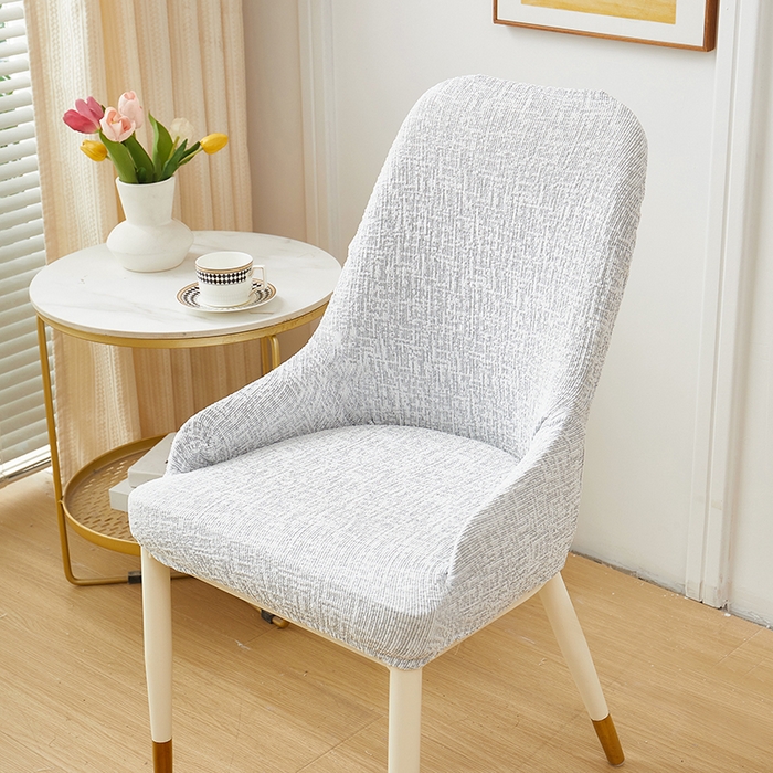 91家纺网 家纺一手货源 找家纺 丝绮鹿 2025新款竹节雪尼尔小扶手椅套 竹节雪尼尔-月光浅灰