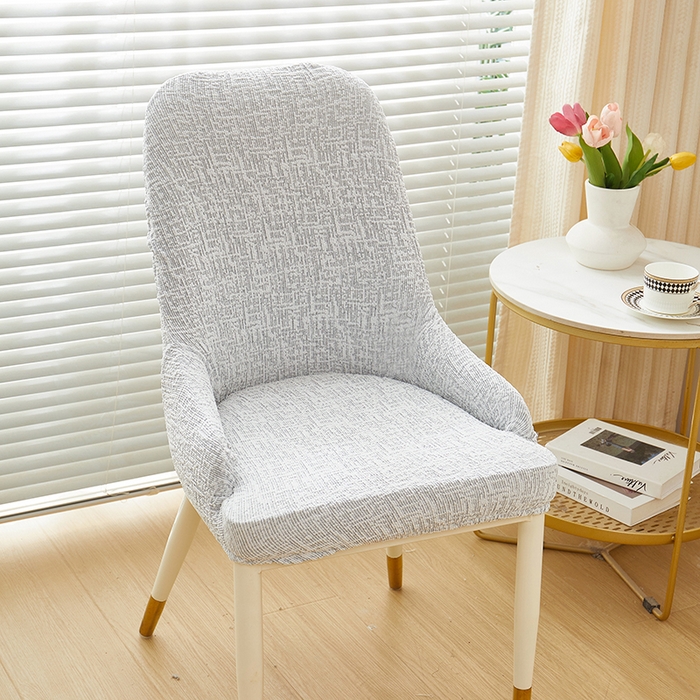 91家纺网 家纺一手货源 找家纺 丝绮鹿 2025新款竹节雪尼尔小扶手椅套 竹节雪尼尔-月光浅灰