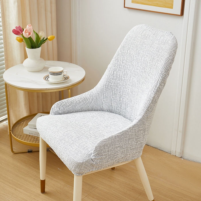 91家纺网 家纺一手货源 找家纺 丝绮鹿 2025新款竹节雪尼尔小扶手椅套 竹节雪尼尔-月光浅灰