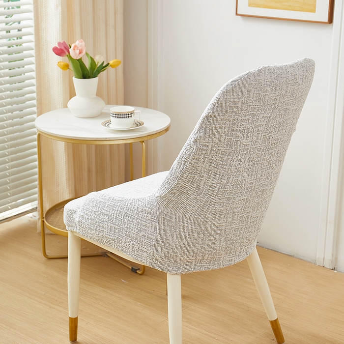 91家纺网 家纺一手货源 找家纺 丝绮鹿 2025新款竹节雪尼尔小扶手椅套 竹节雪尼尔-月光浅灰