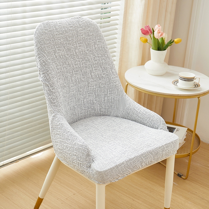 91家纺网 家纺一手货源 找家纺 丝绮鹿 2025新款竹节雪尼尔小扶手椅套 竹节雪尼尔-月光浅灰