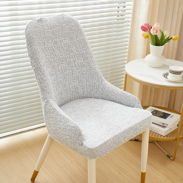 91家纺网 家纺一手货源 找家纺 丝绮鹿 2025新款竹节雪尼尔小扶手椅套 竹节雪尼尔-月光浅灰