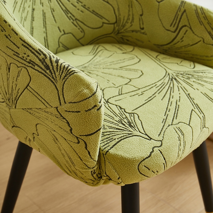 91家纺网 家纺一手货源 找家纺 丝绮鹿 2025新款银杏叶高扶手椅套 银杏叶-橄榄绿