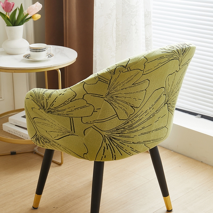 91家纺网 家纺一手货源 找家纺 丝绮鹿 2025新款银杏叶高扶手椅套 银杏叶-橄榄绿