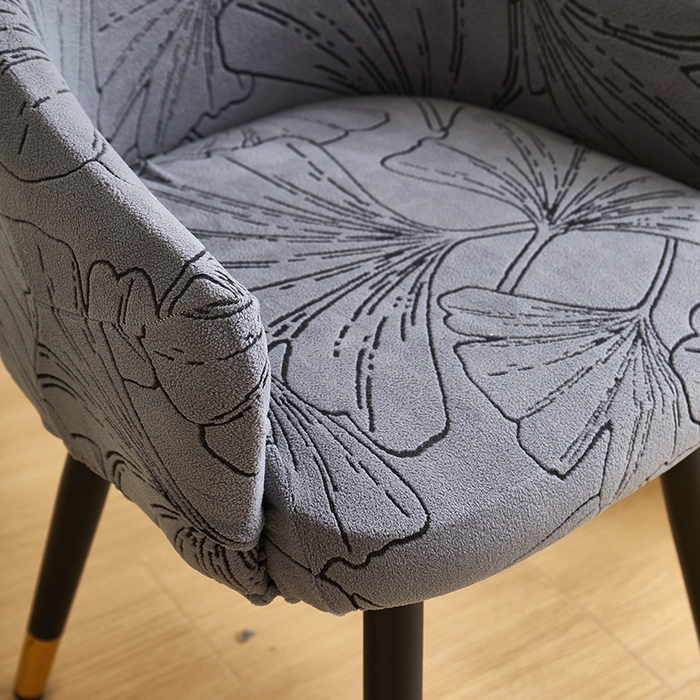 91家纺网 家纺一手货源 找家纺 丝绮鹿 2025新款银杏叶高扶手椅套 银杏叶-深灰