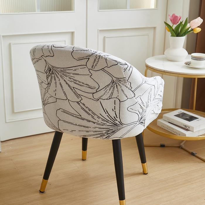 91家纺网 家纺一手货源 找家纺 丝绮鹿 2025新款银杏叶高扶手椅套 银杏叶-象牙白