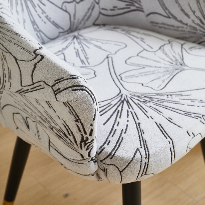 91家纺网 家纺一手货源 找家纺 丝绮鹿 2025新款银杏叶高扶手椅套 银杏叶-象牙白