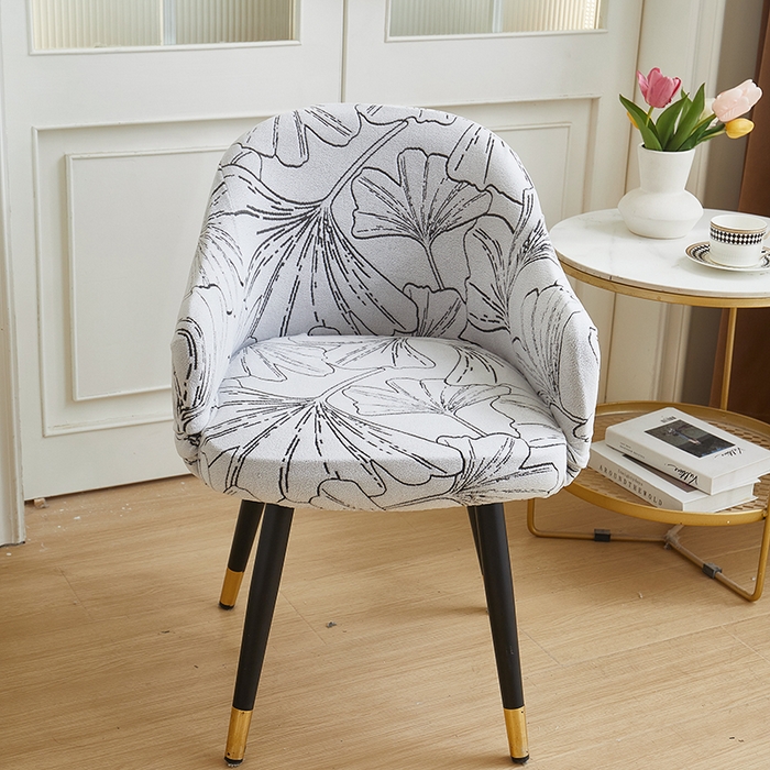 91家纺网 家纺一手货源 找家纺 丝绮鹿 2025新款银杏叶高扶手椅套 银杏叶-象牙白