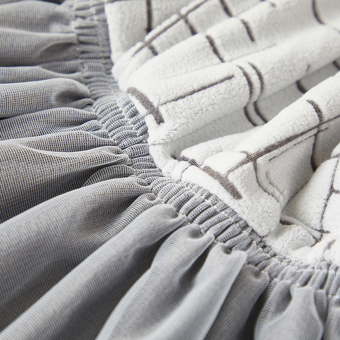 91家纺网 家纺一手货源 找家纺 丝绮鹿 2025新款极简裙摆款椅套 极简-灰