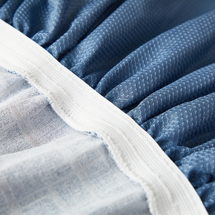 91家纺网 家纺一手货源 找家纺 丝绮鹿 2025新款极简裙摆款椅套 极简-蓝