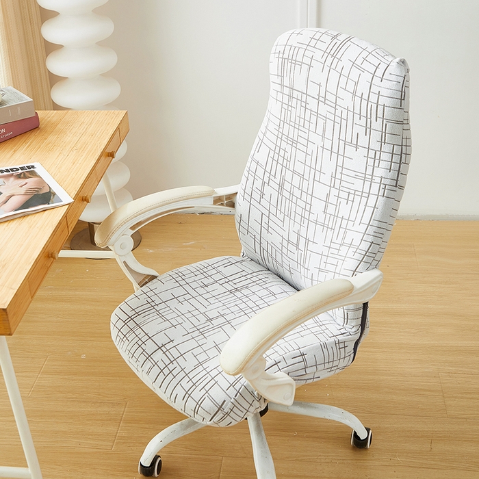 91家纺网 家纺一手货源 找家纺 丝绮鹿 2025新款极简拉链款办公电脑椅套 极简-灰