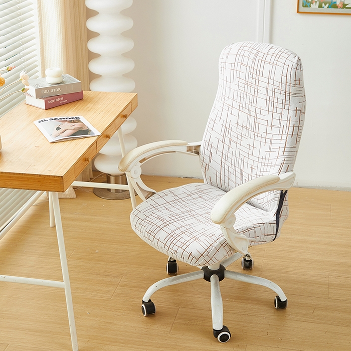 91家纺网 家纺一手货源 找家纺 丝绮鹿 2025新款极简拉链款办公电脑椅套 极简-咖