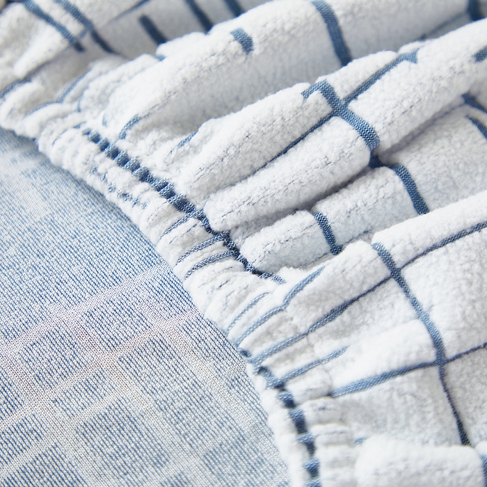 91家纺网 家纺一手货源 找家纺 丝绮鹿 2025新款极简松紧款椅套 极简-蓝