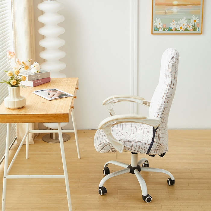 91家纺网 家纺一手货源 找家纺 丝绮鹿 2025新款极简拉链款办公电脑椅套 极简-咖