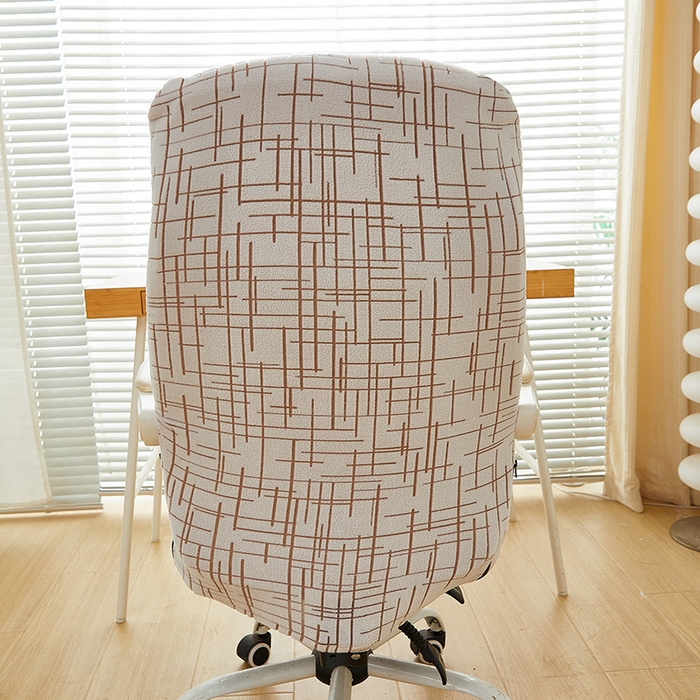 91家纺网 家纺一手货源 找家纺 丝绮鹿 2025新款极简拉链款办公电脑椅套 极简-咖