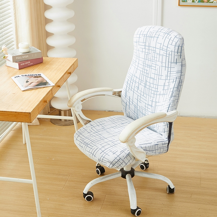 丝绮鹿 2025新款极简拉链款办公电脑椅套 极简-蓝