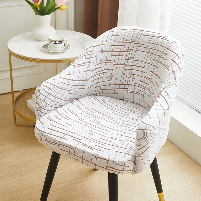 丝绮鹿 2025新款极简高扶手椅套 极简-咖