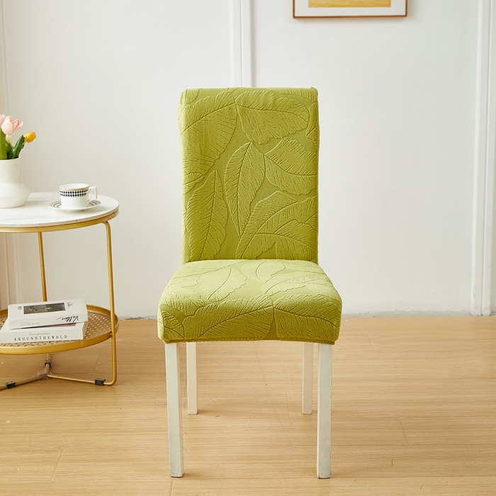 91家纺网 家纺一手货源 找家纺 丝绮鹿 2025新款富贵叶松紧款椅套 富贵叶-橄榄绿