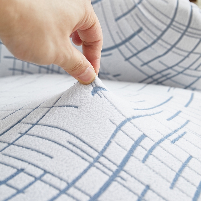 91家纺网 家纺一手货源 找家纺 丝绮鹿 2025新款极简高扶手椅套 极简-蓝