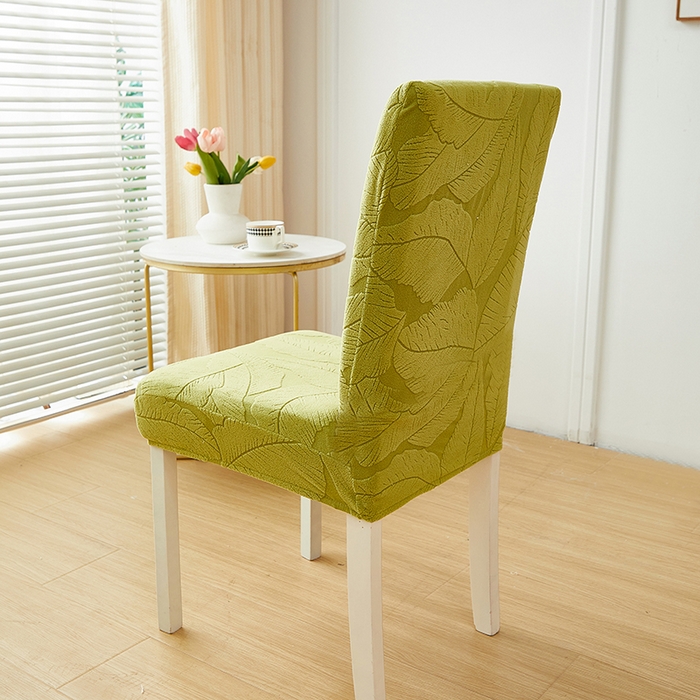 91家纺网 家纺一手货源 找家纺 丝绮鹿 2025新款富贵叶松紧款椅套 富贵叶-橄榄绿