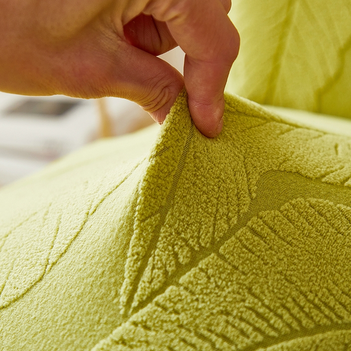 91家纺网 家纺一手货源 找家纺 丝绮鹿 2025新款富贵叶松紧款椅套 富贵叶-橄榄绿