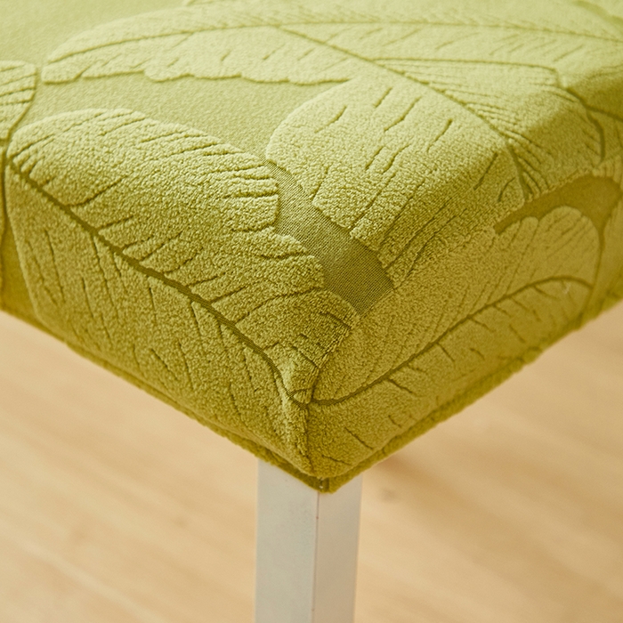 91家纺网 家纺一手货源 找家纺 丝绮鹿 2025新款富贵叶松紧款椅套 富贵叶-橄榄绿