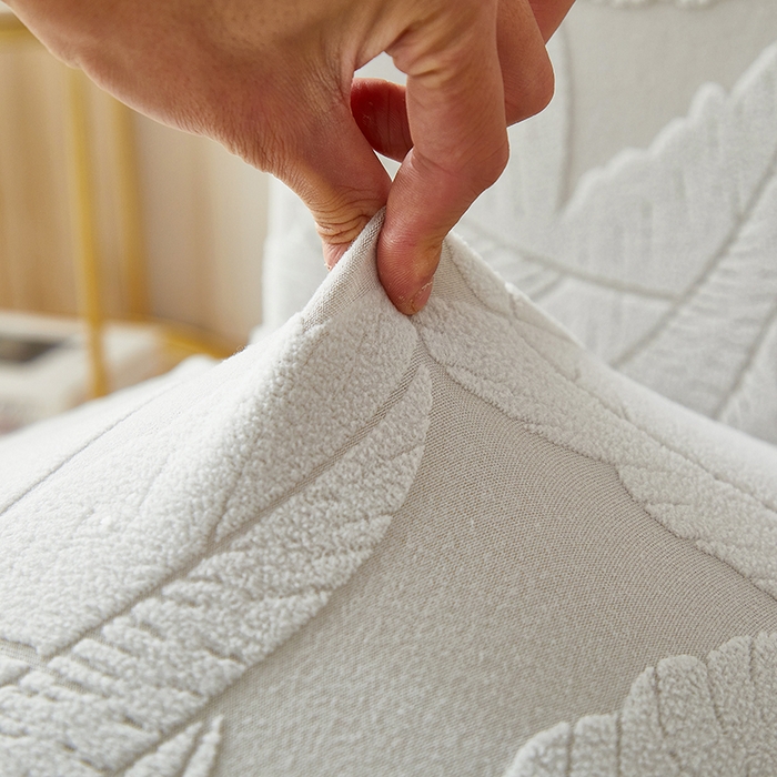 91家纺网 家纺一手货源 找家纺 丝绮鹿 2025新款富贵叶松紧款椅套 富贵叶-浅灰