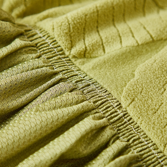 91家纺网 家纺一手货源 找家纺 丝绮鹿 2025新款富贵叶裙摆款椅套 富贵叶-橄榄绿