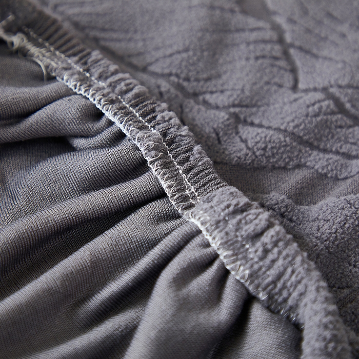 91家纺网 家纺一手货源 找家纺 丝绮鹿 2025新款富贵叶松紧款椅套 富贵叶-深灰