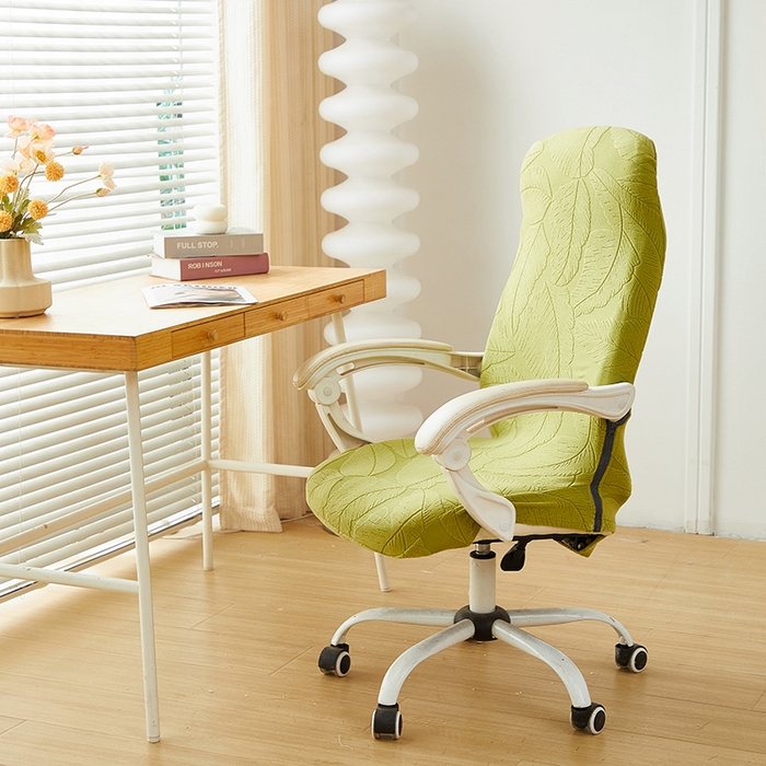 91家纺网 家纺一手货源 找家纺 （总）丝绮鹿 2025新款富贵叶拉链款办公电脑椅套