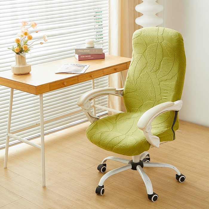 91家纺网 家纺一手货源 找家纺 （总）丝绮鹿 2025新款富贵叶拉链款办公电脑椅套