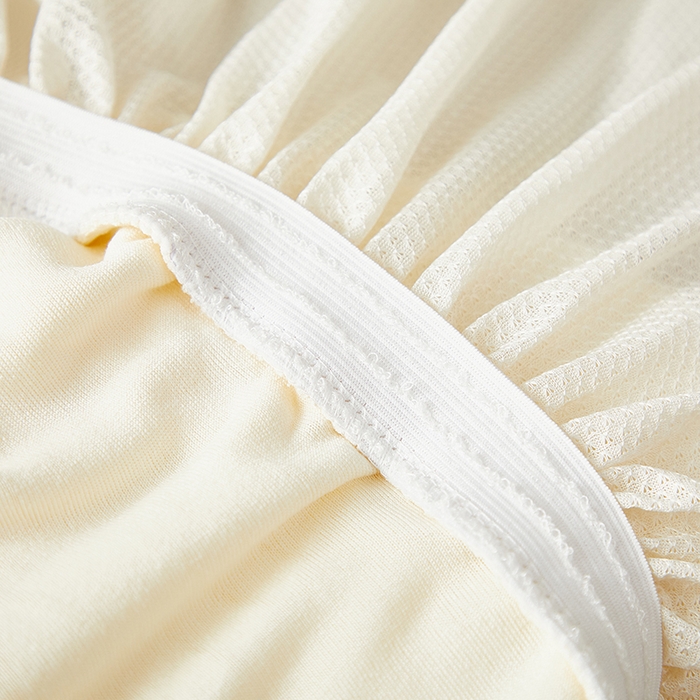 91家纺网 家纺一手货源 找家纺 丝绮鹿 2025新款富贵叶裙摆款椅套 富贵叶-米白