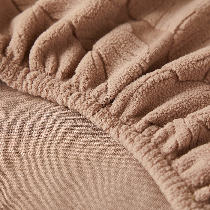 91家纺网 家纺一手货源 找家纺 丝绮鹿 2025新款富贵叶松紧款椅套 富贵叶-时尚咖